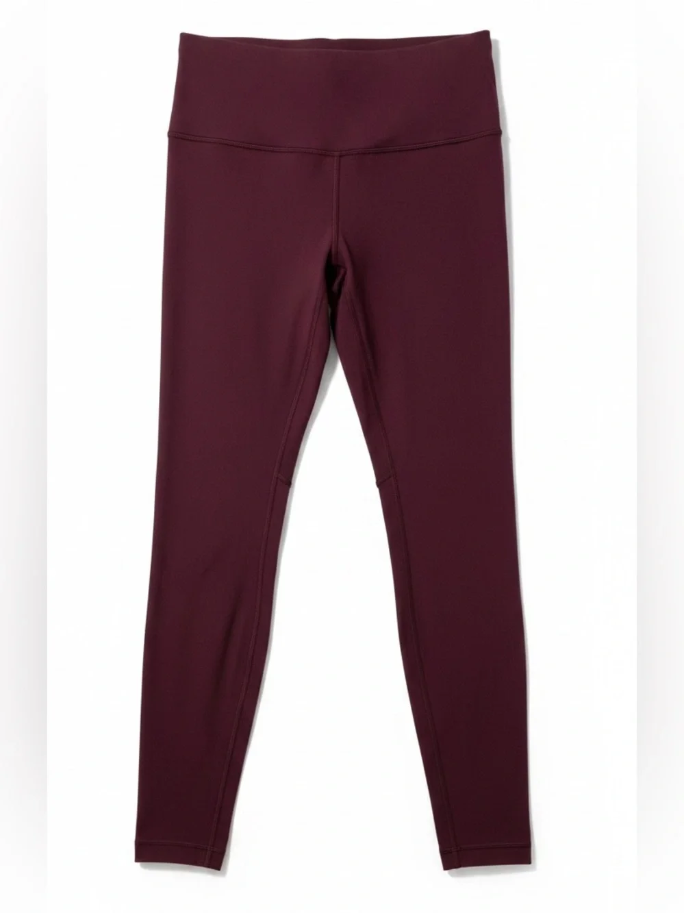 Lululemon Sz 8 High-Rise Wine Lux Soft Leggings Key Pocket 27” Long | EUC